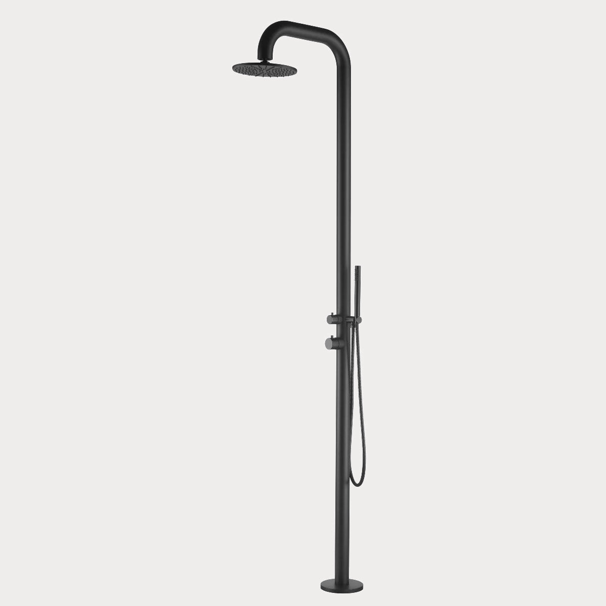 Stellar Cosmo Shower - Matte Black 316, Freestanding, Garden, Inox, Marine Grade, Outdoor, Shower, Stainless Steel