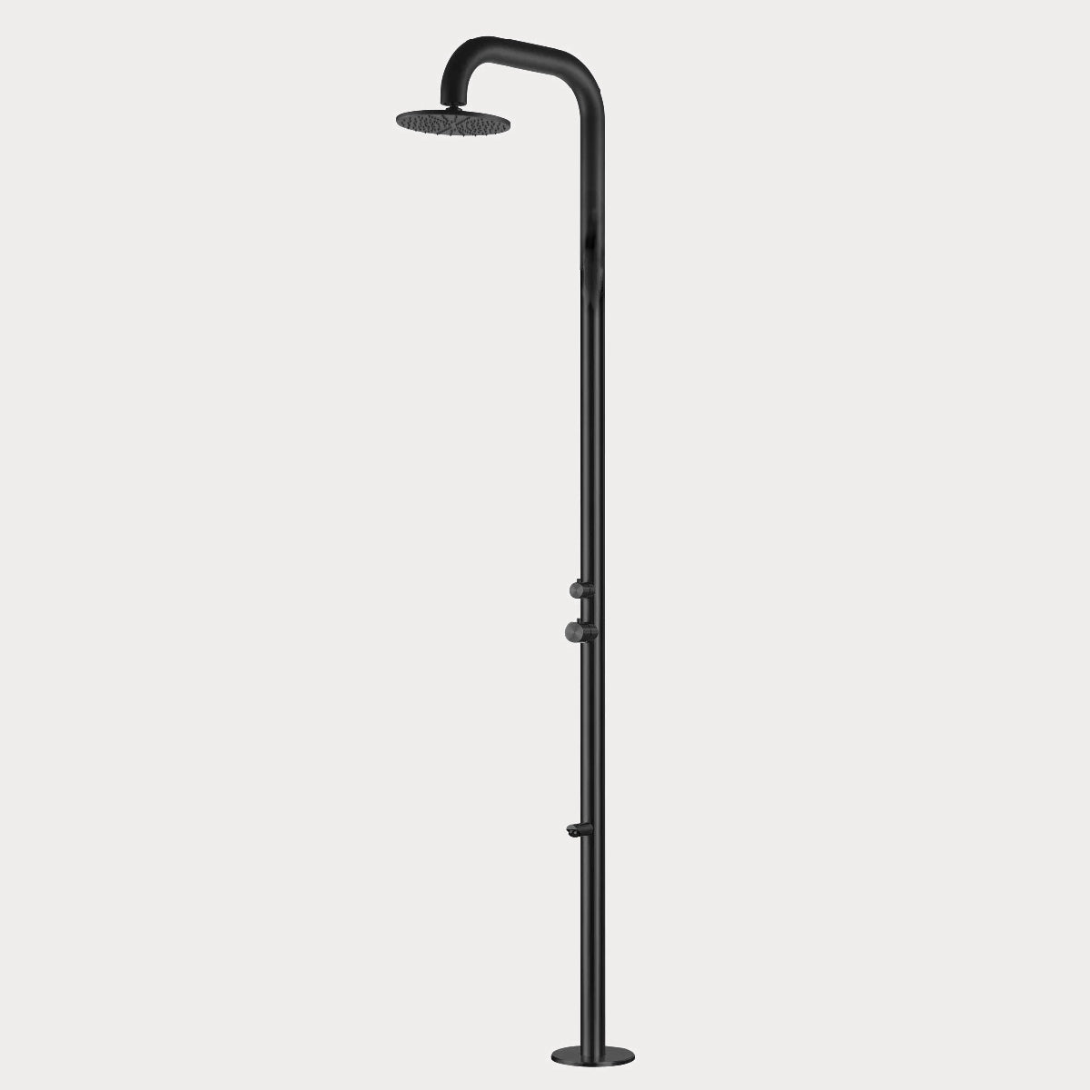 Stellar Maia Shower - Matte Black 316, Freestanding, Garden, Inox, Marine Grade, Outdoor, Shower, Stainless Steel